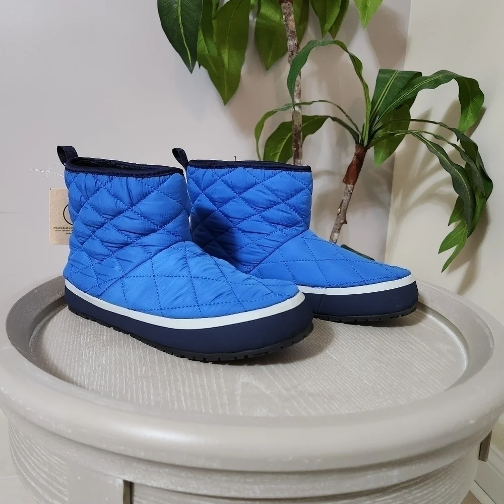NWT Kamik Kids' Puffy Slip-On Mid Winter Boots Blue Size 5